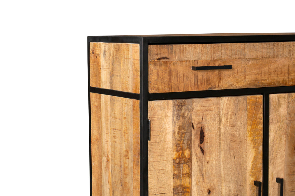 cabinet cupboard denver | mango wood and steel | 100 cm