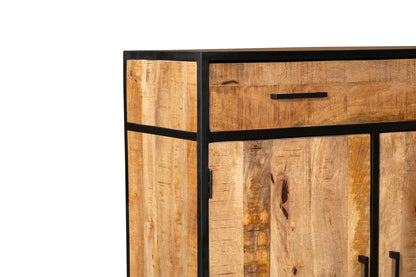 Cabinet cupboard Denver | Mango wood and steel | 100 cm