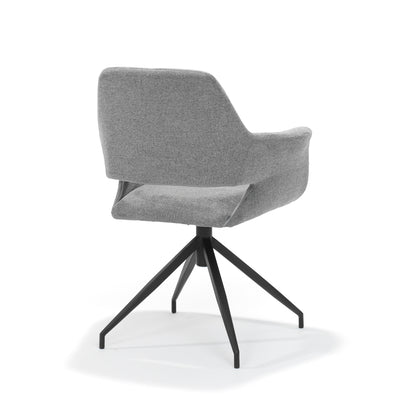 Katy fauteuil M4 - Stof Belfast Grijs - draaivoet