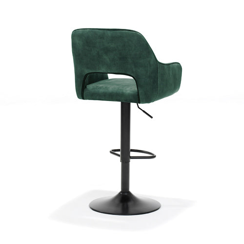 katy bar stool - fabric aurora hunter green