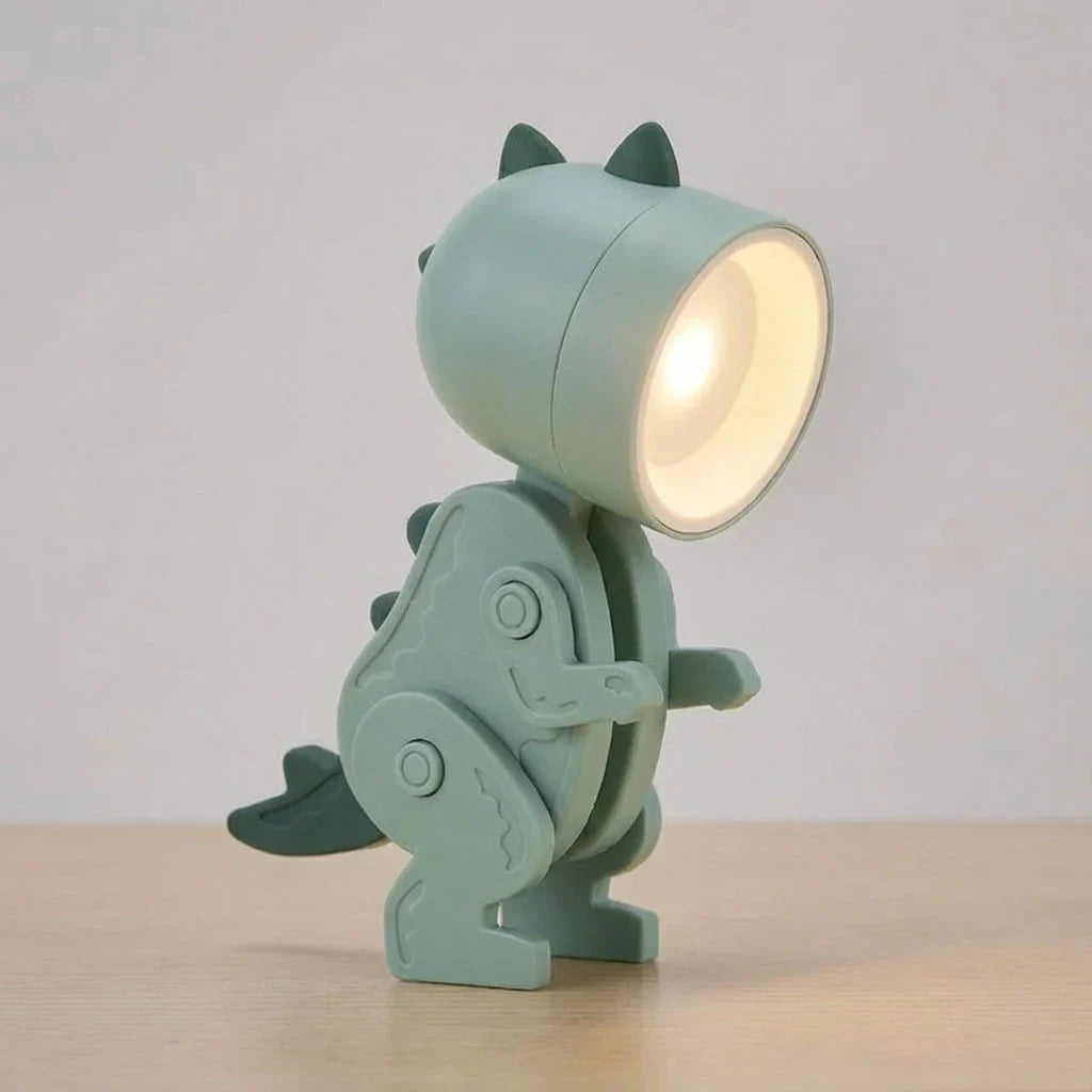 Bureaulamp met flexibele hals gericht op een schrijfoppervlak