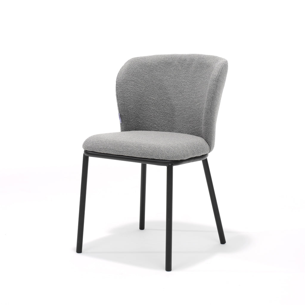 kim chair fabric teddy steel