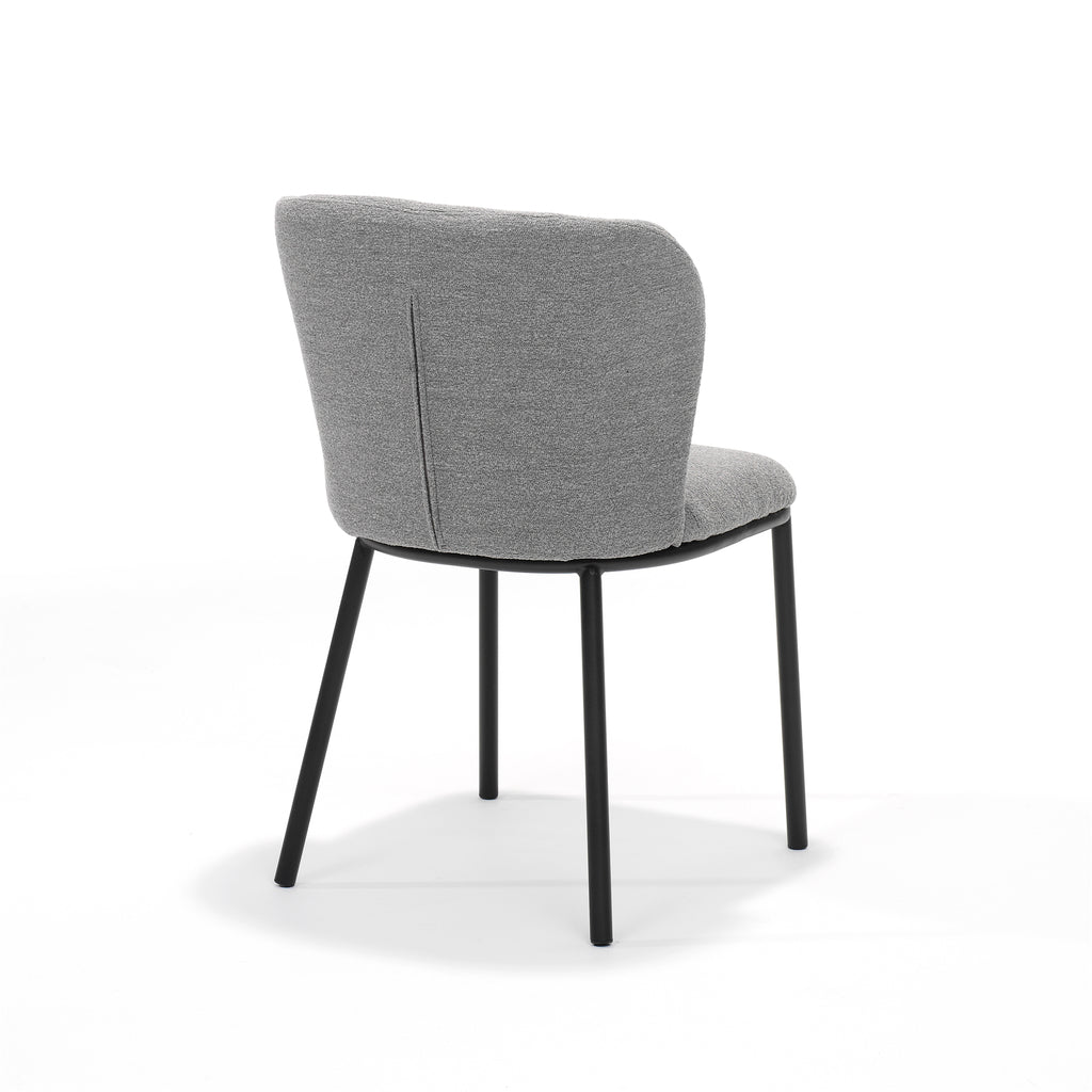 kim chair fabric teddy steel