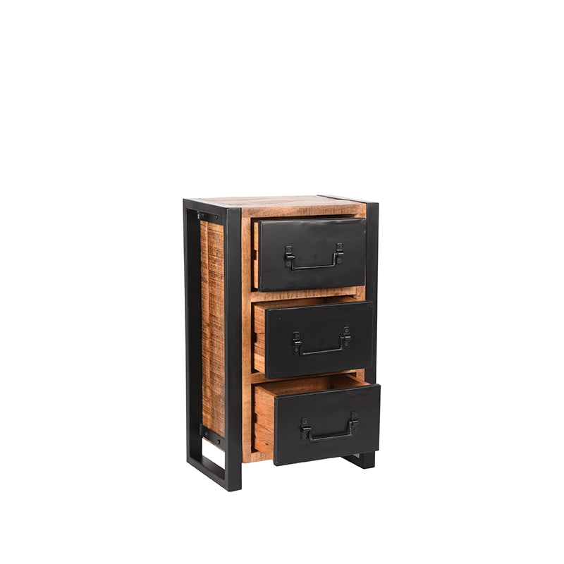 label51 chest of drawers brussels - raw - mango wood - 75 cm