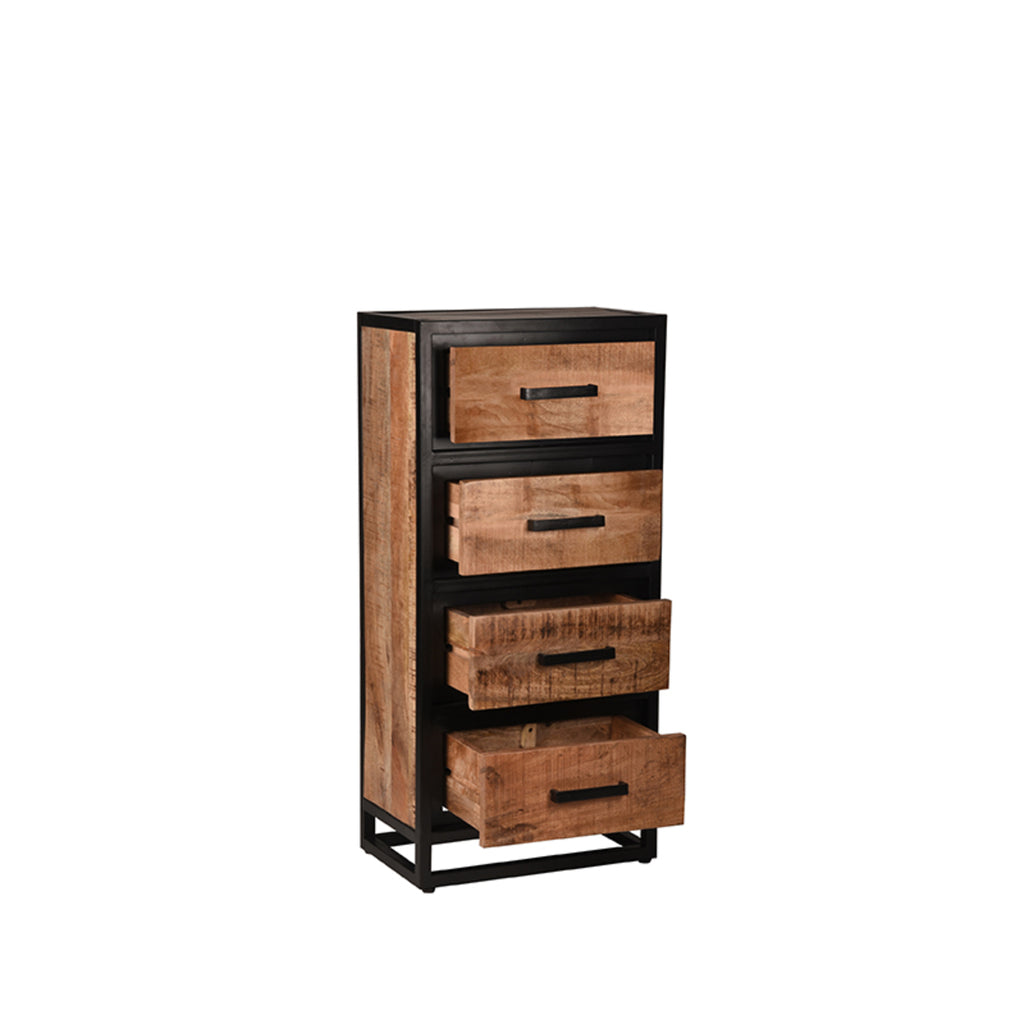 label51 chest of drawers tampa - raw - mango wood