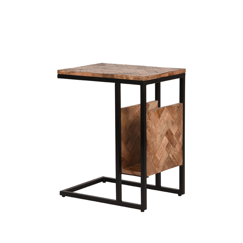 label51 side table shift - rough - mango wood