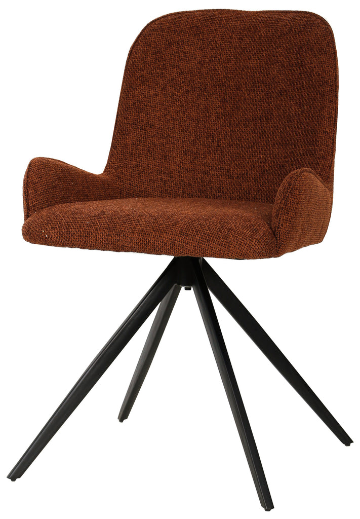 leander rust dining chair