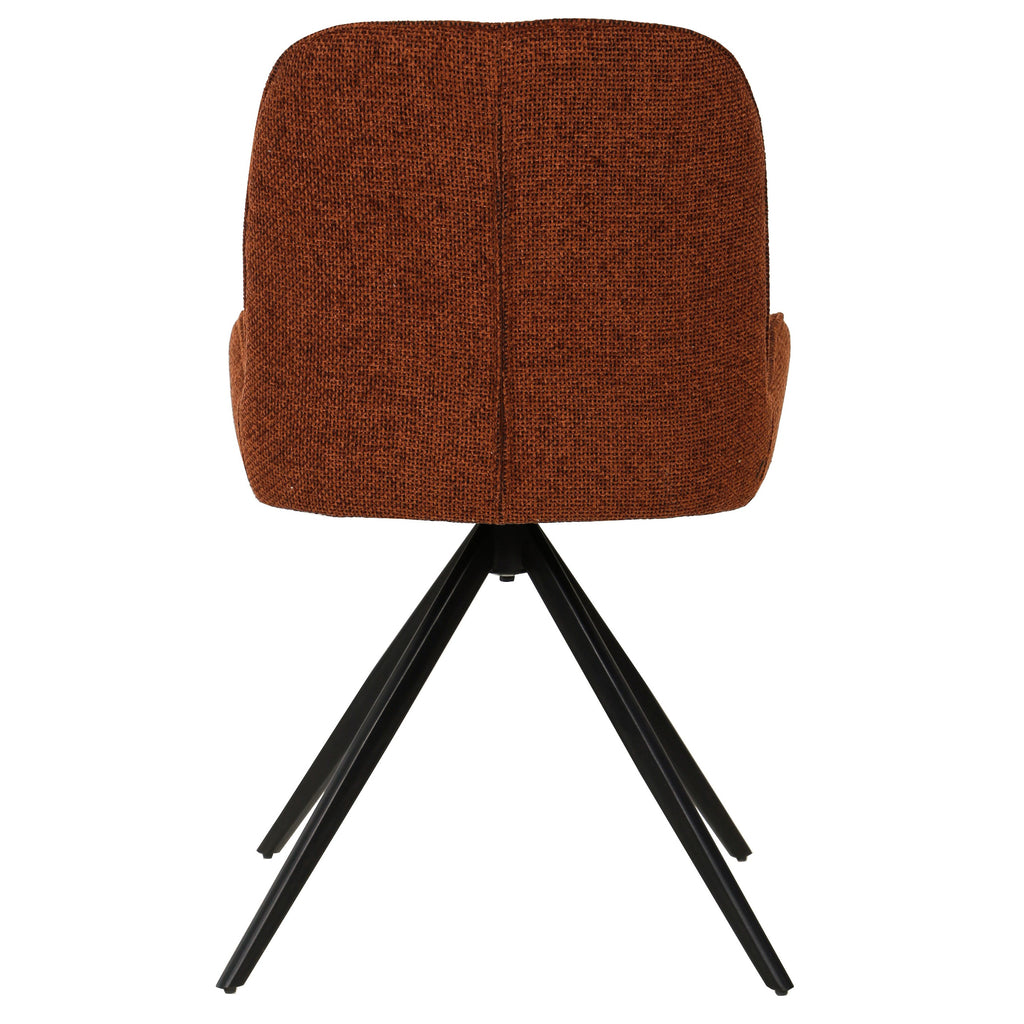 leander rust dining chair