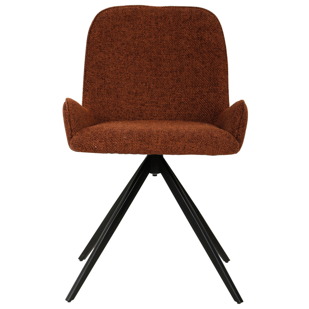 leander rust dining chair