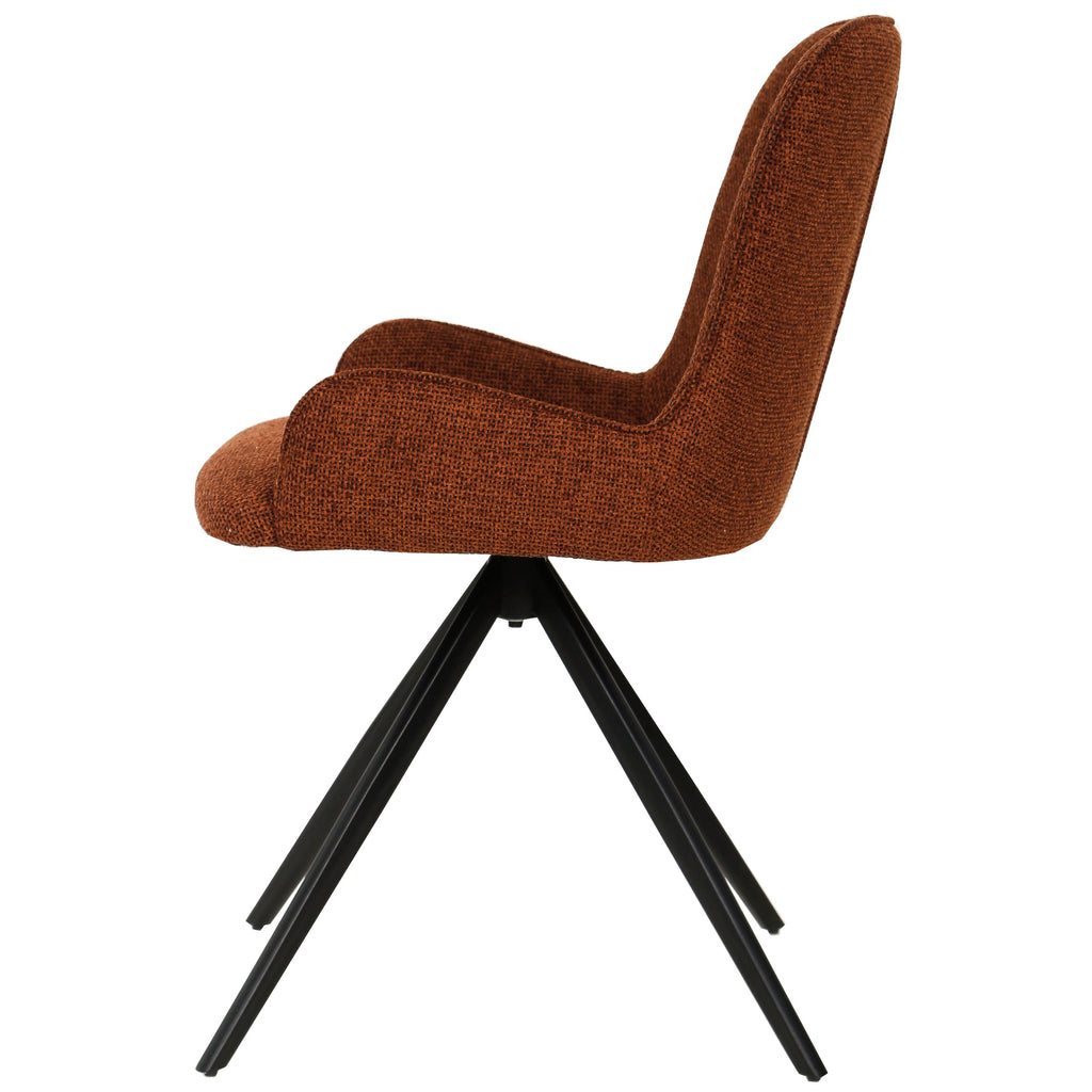 leander rust dining chair