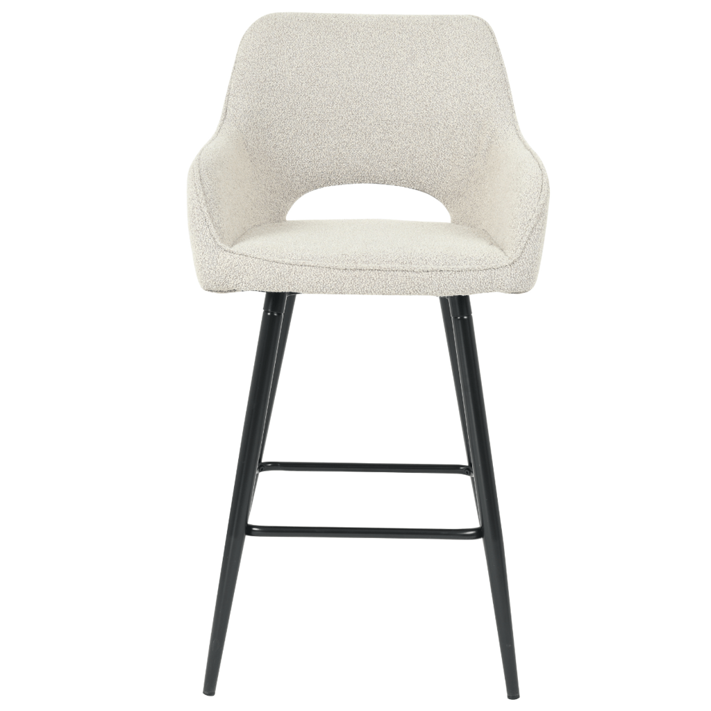 lenon bar stool 67 cm bouclé beige