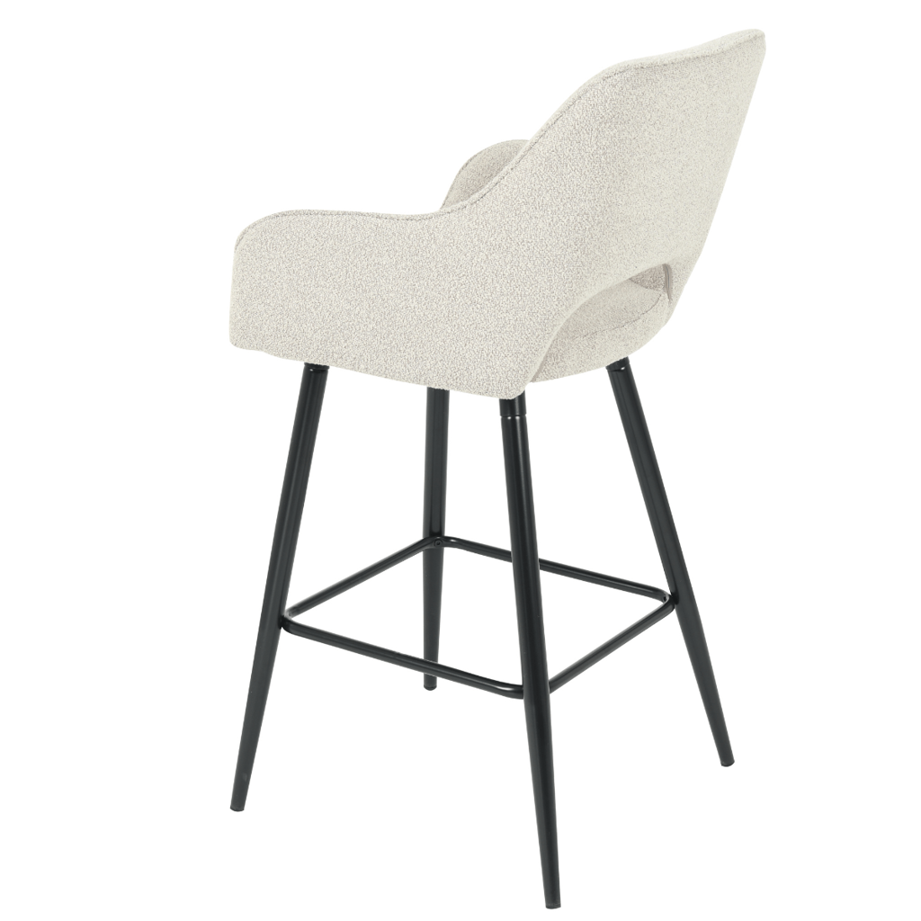 lenon bar stool 67 cm bouclé beige