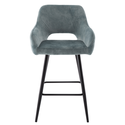 Lenon barstool velvet blue