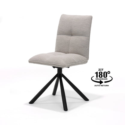 Leon chair MT2-Fabric Alpine Natural #01, swivel base 180