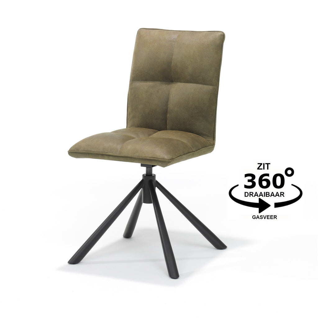 leon chair t2 - bull micro leather mos #59, swivel base 360