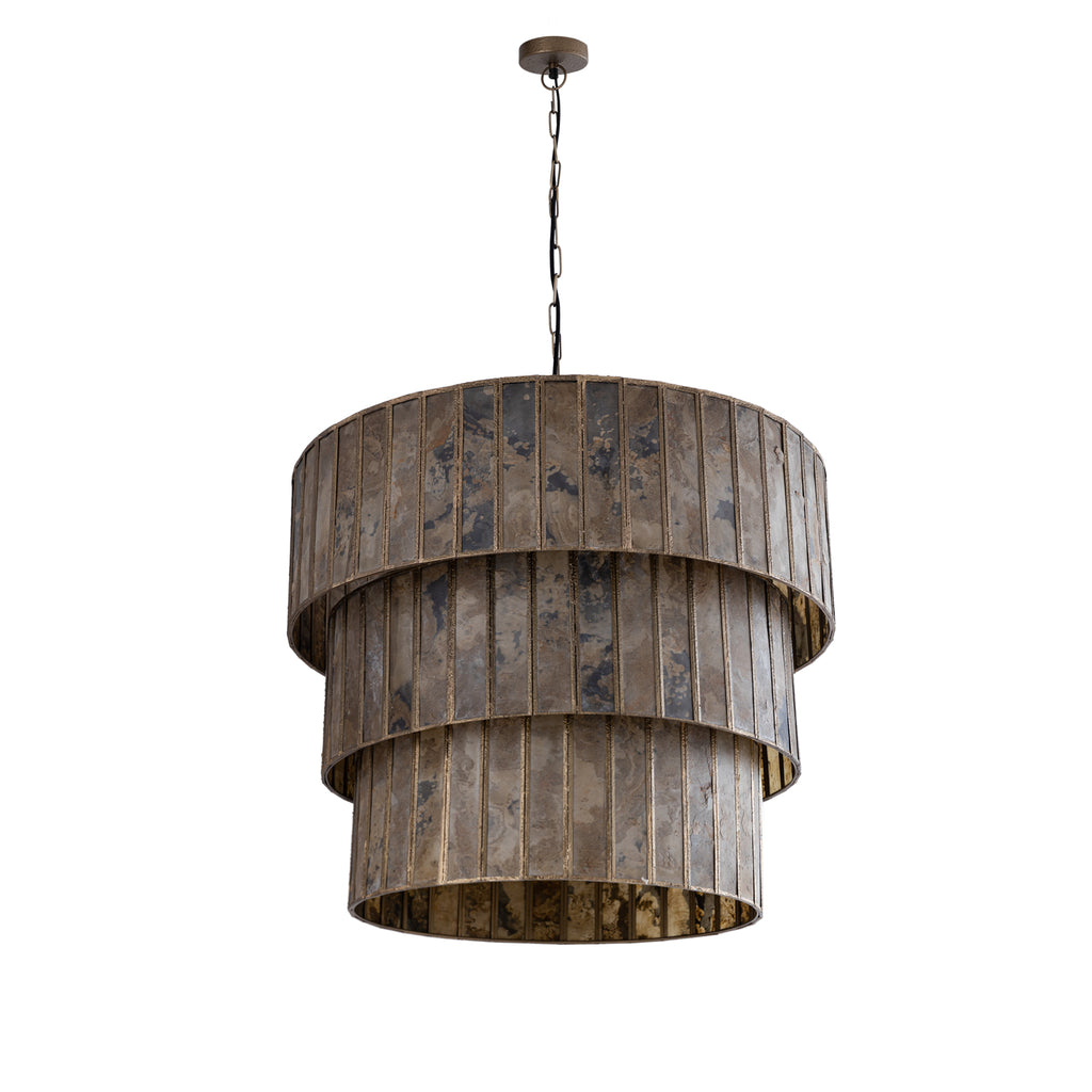 levan brass stone veneer pendant lamp 3 layers