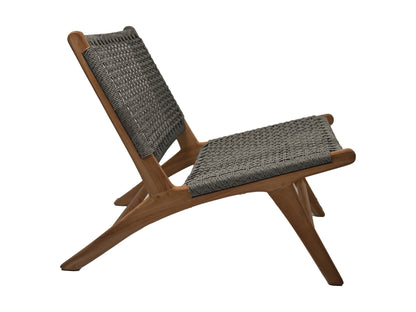 Lounge chair garden Rio - 66x80x65 - off white/natural - Teak/banana leaf