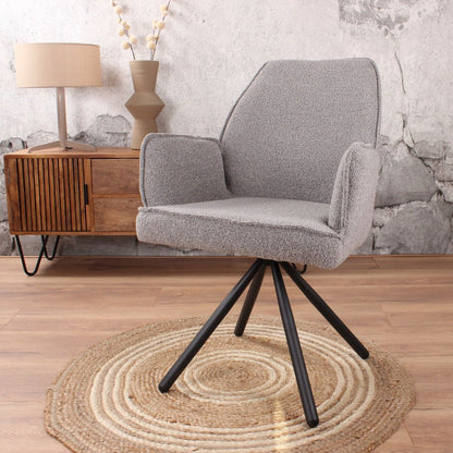 Lucio armchair bouclé gray