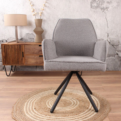 Lucio armchair bouclé gray