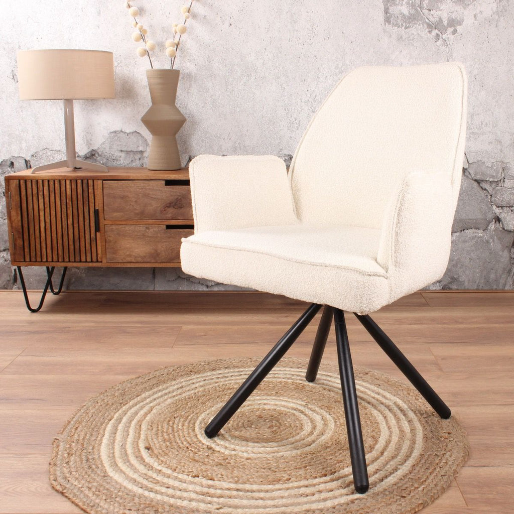 lucio armchair bouclé white