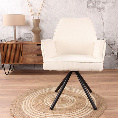 Lucio armchair bouclé white