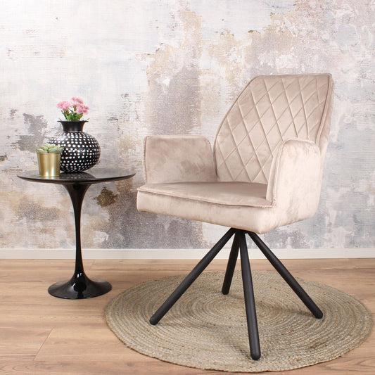 Lucio armchair velvet champagne