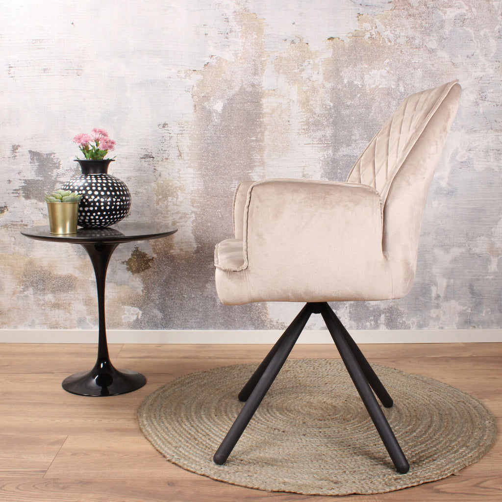 lucio armchair velvet champagne