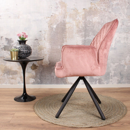 Lucio armchair velvet pink