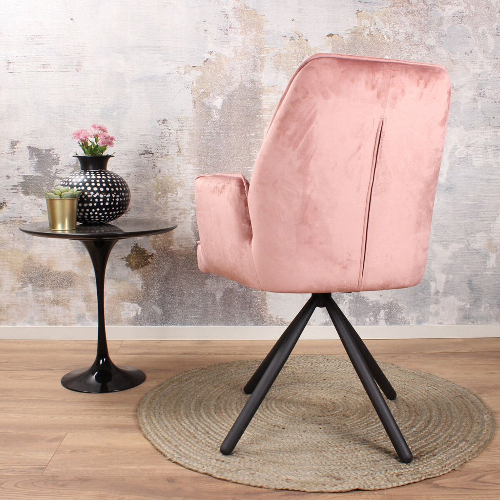 lucio armchair velvet pink