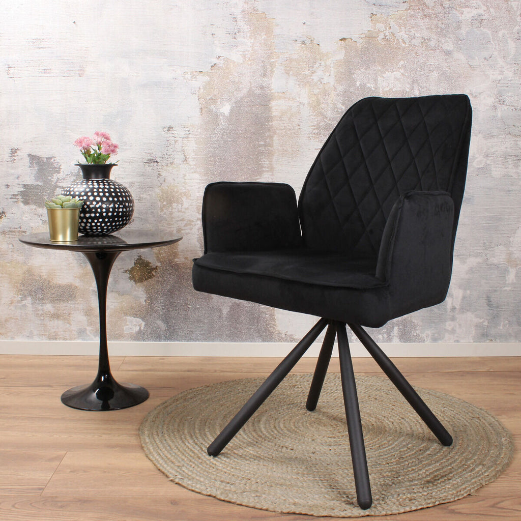 lucio armchair velvet black