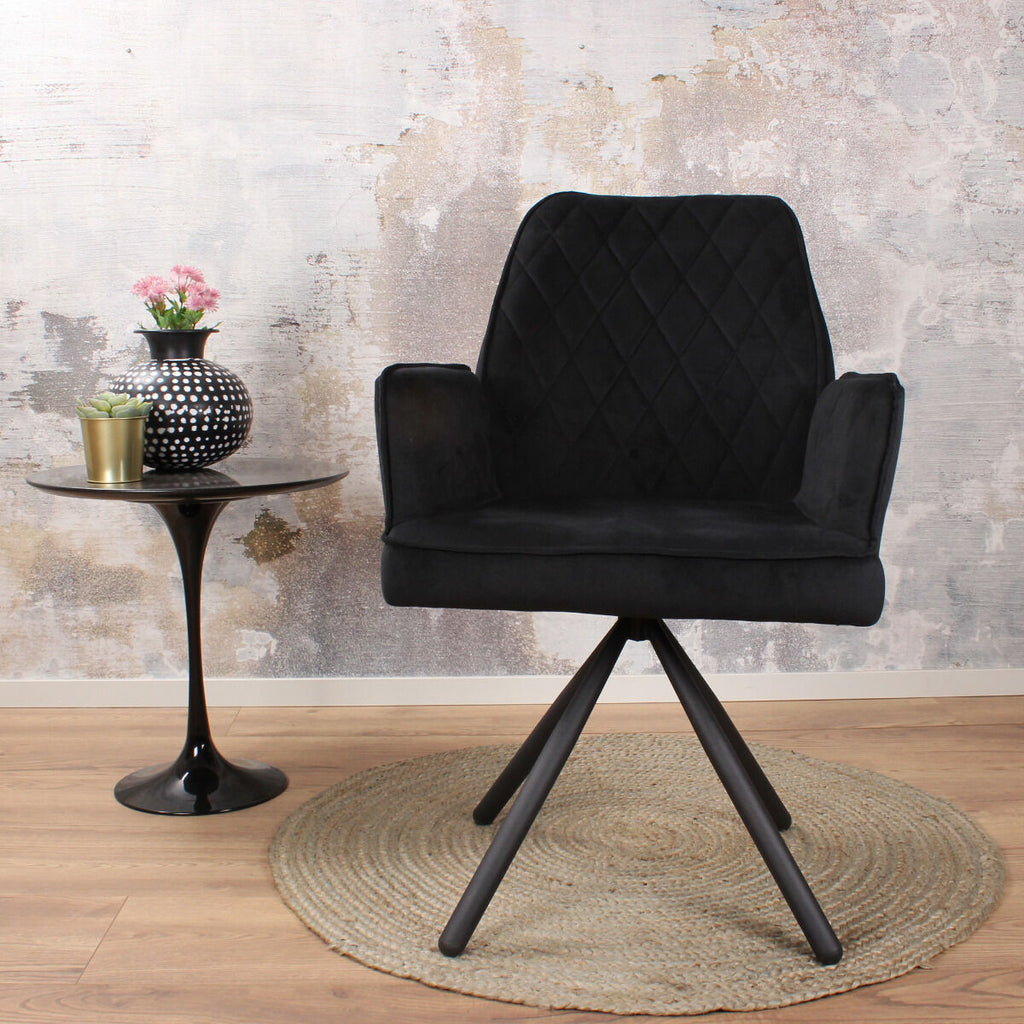 lucio armchair velvet black