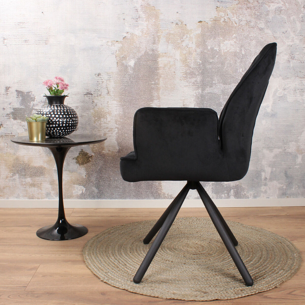 lucio armchair velvet black