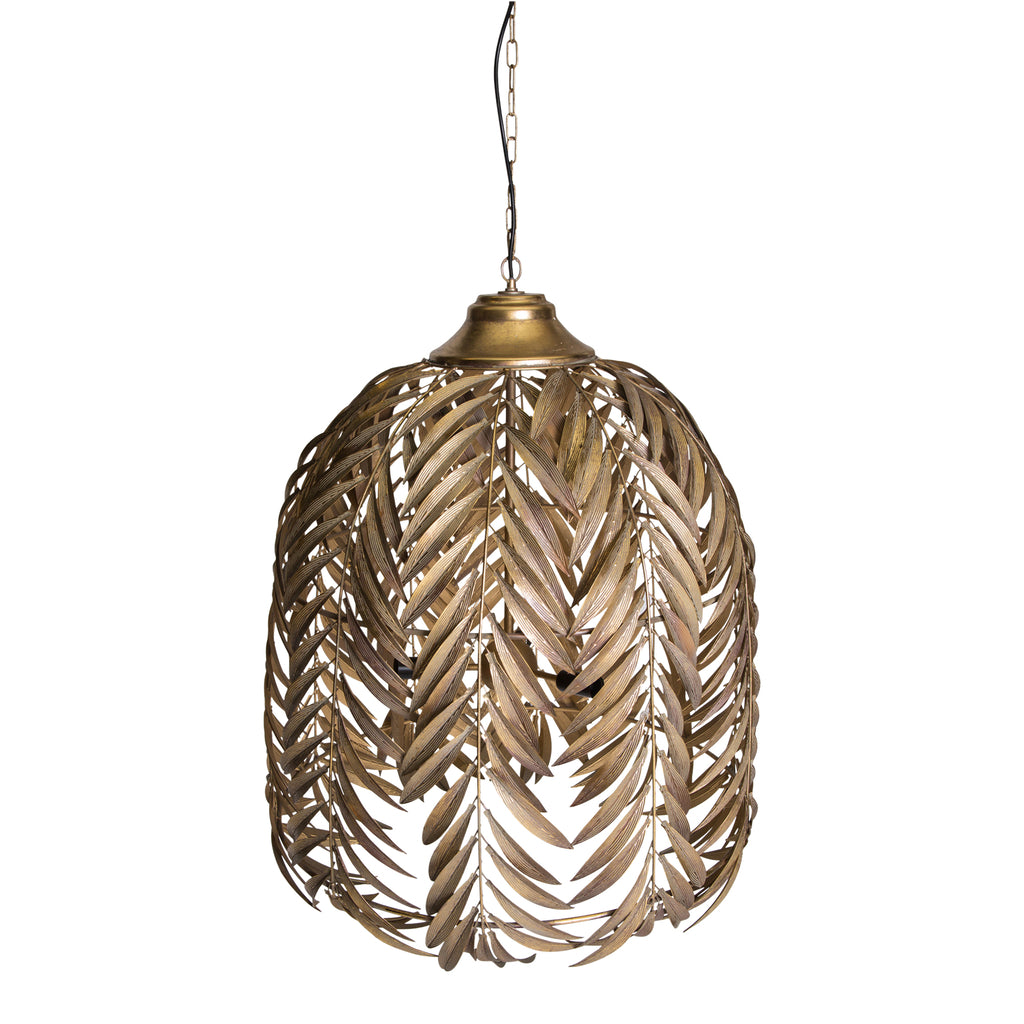 mea gold metal pendant lamp with long palm leaves l