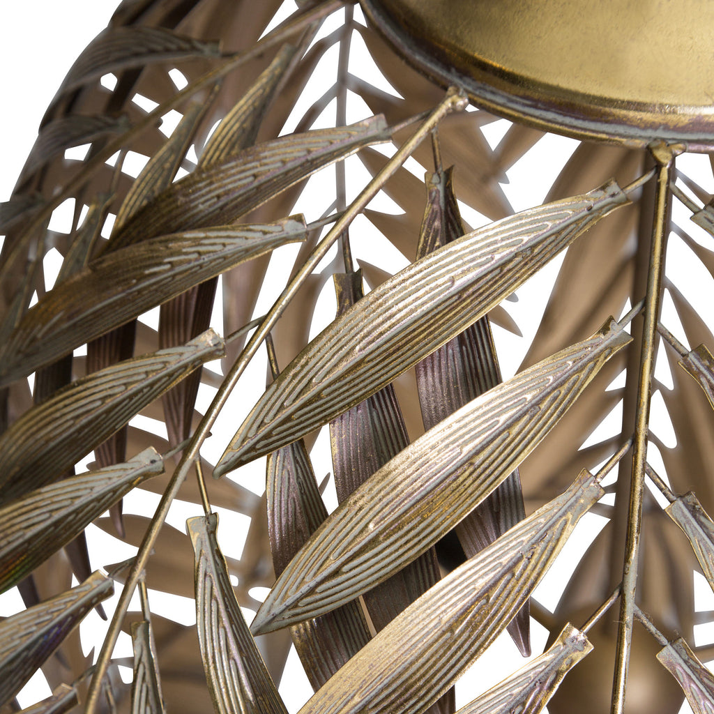 mea gold metal pendant lamp with long palm leaves l