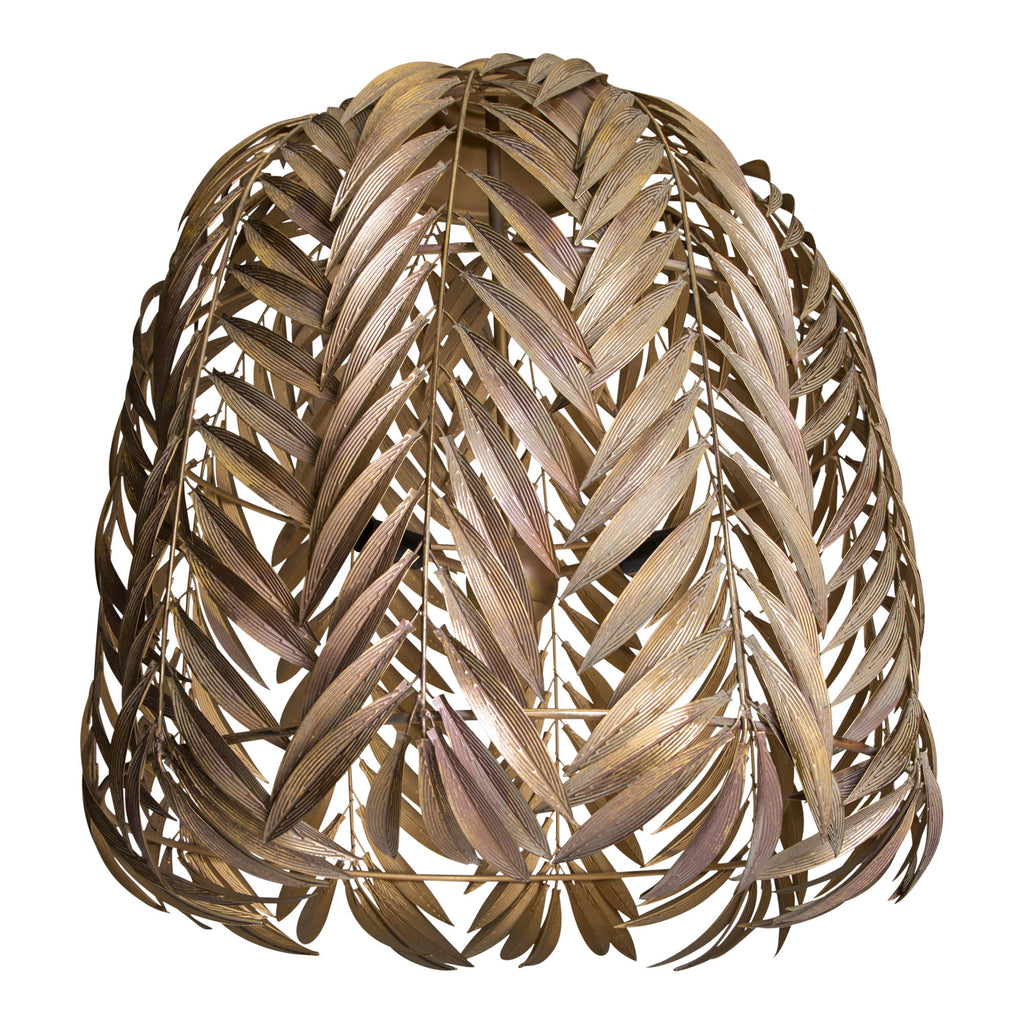 mea gold metal pendant lamp with long palm leaves l