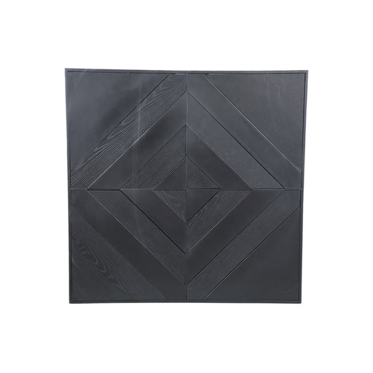 Mixa Black iron and veneer mix wall panel rectangular.