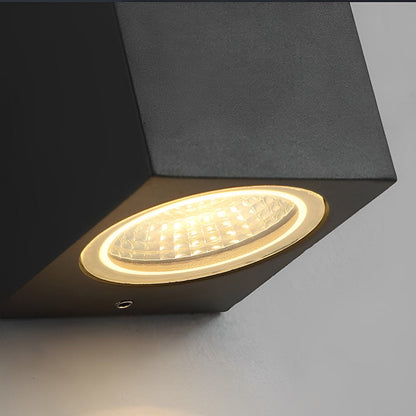Buiten wandlamp vierkant waterdicht geschikt voor tuin, gevel en terras