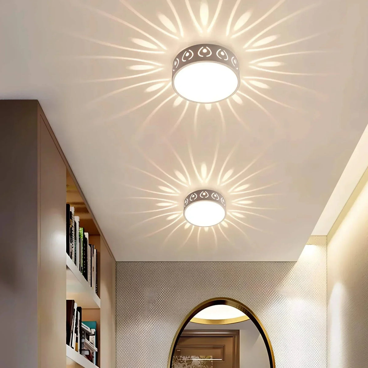 kristalacryl plafondlamp met decoratief lichtpatroon voor de woonkamer