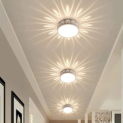 Moderne plafondlamp met ledverlichting en kristalacryl details