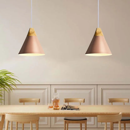 Plafondlamp Metaal En Hout Met E27 Fitting