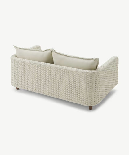 NAYAN LOUNGE 2 SEATER SOFA - STEEL POWDER COATED OYSTER