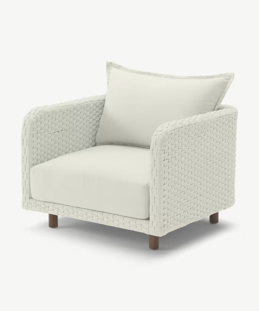 NAYAN LOUNGE CHAIR (909314) - STAAL POEDERGEDEKT OESTER