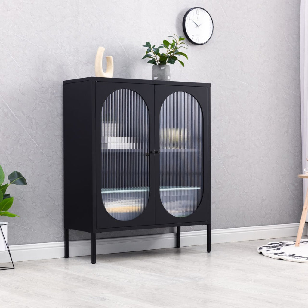 industrial metal wall cabinet - low oval