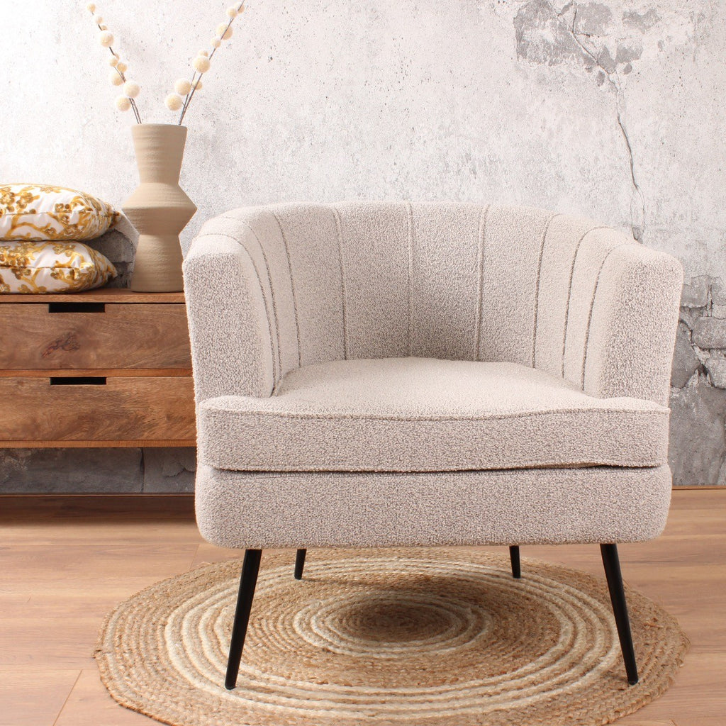 norah armchair bouclé beige