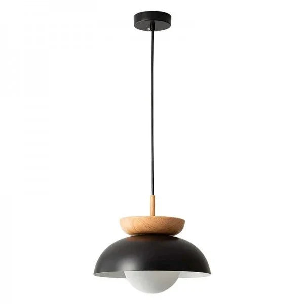 strakke scandinavische hanglamp van halfhout voor een moderne uitstraling