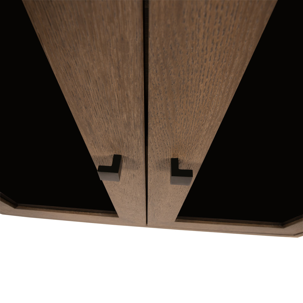 oak cabinet armarium 4 doors grey