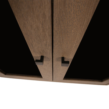 Oak cabinet Armarium 4 doors Grey