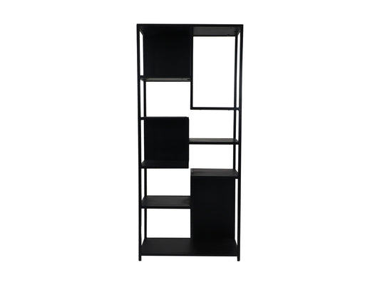 Open shelving unit Levels - 78x35x178 - Black - Mango wood/iron