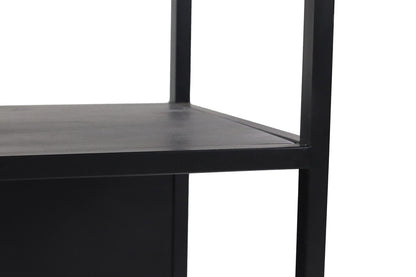 Open shelving unit Levels - 78x35x178 - Black - Mango wood/iron