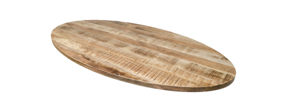 Ovaal tafelblad - 220x110x4 - Naturel - Mangohout